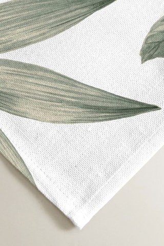 2 serviettes de table antitache - Blanc et vert