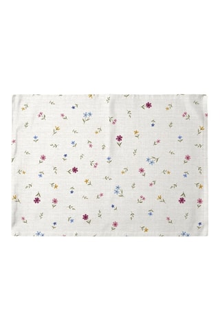2 serviettes de table antitache - Blanc et rose