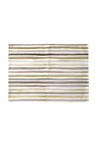 2 serviettes de table antitache - Blanc et marron