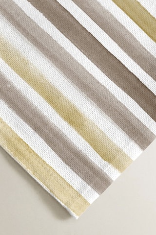 2 serviettes de table antitache - Blanc et marron