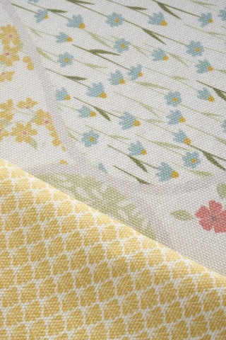 2 tovaglioli in cotone bio Adelina  - Giallo e bianco