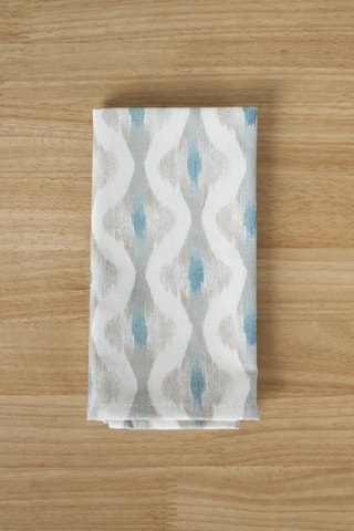 2 serviettes de table Zaliki - Ecru et gris