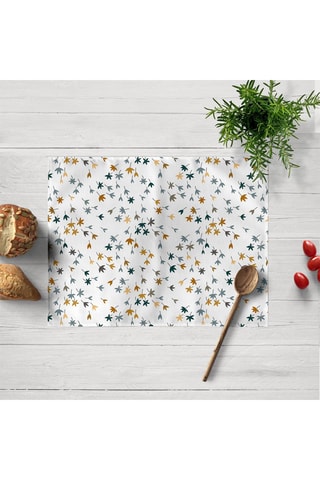 2 tovagliette - Bianco e cammello - 45 x 35 cm