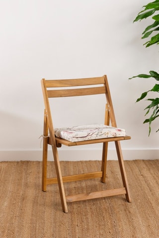 Coussin de chaise en coton Téflon® - Blanc - 40 x 40 x 5 cm