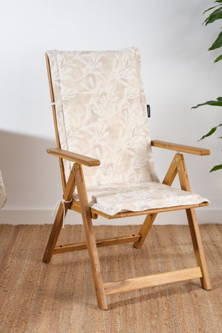 Coussin de chaise d'extérieur - Blanc - 41 x 37 x 4 cm