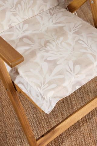 Coussin de chaise d'extérieur - Blanc - 41 x 37 x 4 cm