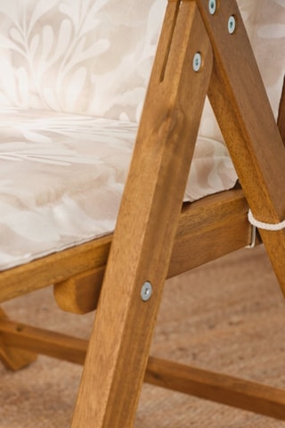Coussin de chaise d'extérieur - Blanc - 41 x 37 x 4 cm