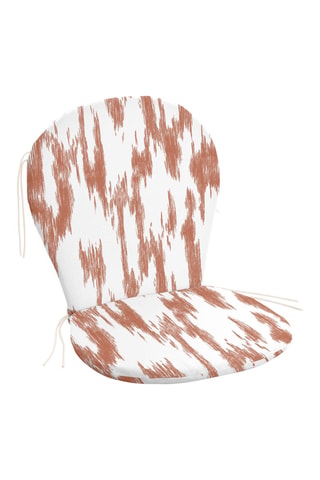 Coussin de chaise d'extérieur Mahón - Rouge et blanc - 48 x 42 cm