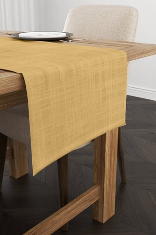 Chemin de table en coton biologique Mostaza - Jaune - 45 x 140 cm