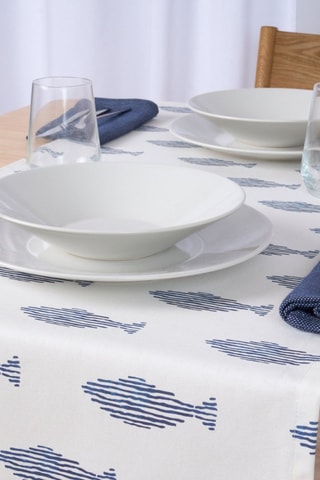 Runner in cotone bio - Bianco - 150 x 50 cm