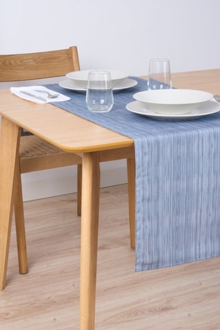 Chemin de table Lesa - Bleu - 150 x 50 cm