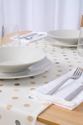 Chemin de table en coton biologique - Beige - 150 x 50 cm