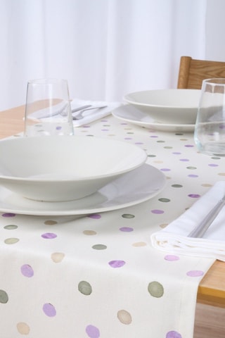 Chemin de table en coton biologique - Blanc - 150 x 50 cm