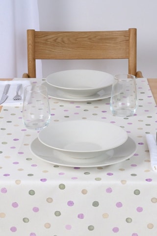 Chemin de table en coton biologique - Blanc - 150 x 50 cm