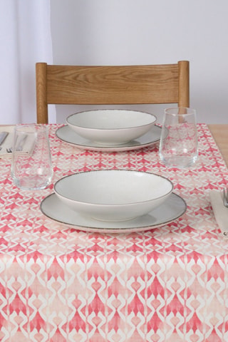 Chemin de table en coton biologique Tariro - Blanc - 150 x 50 cm