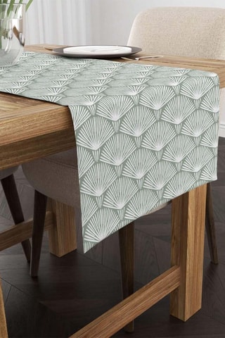 Runner Asena 4 - Bianco e verde - 45 x 140 cm