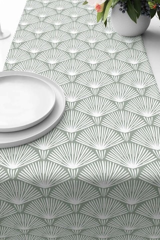 Runner Asena 4 - Bianco e verde - 45 x 140 cm