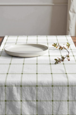 Chemin de table en coton biologique - Blanc - 50 x 150 cm