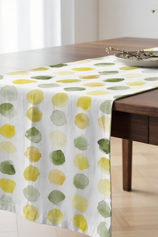 Chemin de table en coton biologique - Blanc - 50 x 150 cm