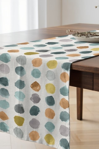 Chemin de table en coton biologique - Blanc - 50 x 150 cm