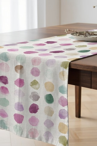Chemin de table en coton biologique - Blanc - 50 x 150 cm