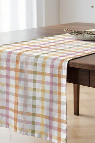 Chemin de table en coton biologique - Blanc - 50 x 150 cm
