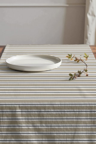 Chemin de table en coton biologique - Gris foncé - 50 x 150 cm