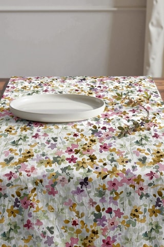 Chemin de table en coton biologique - Blanc - 50 x 150 cm