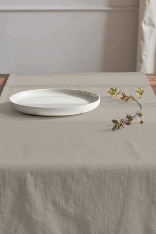 Chemin de table antitache en coton biologique - Beige - 50 x 150 cm