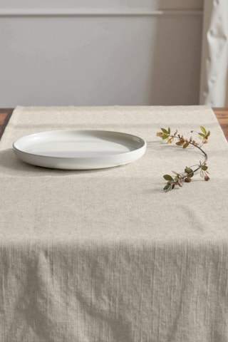 Chemin de table antitache en coton biologique - Beige - 50 x 150 cm