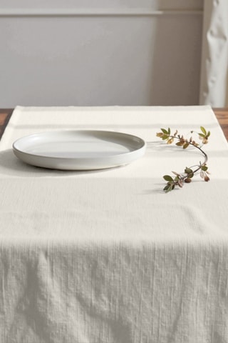 Chemin de table antitache en coton biologique - Ecru - 50 x 150 cm