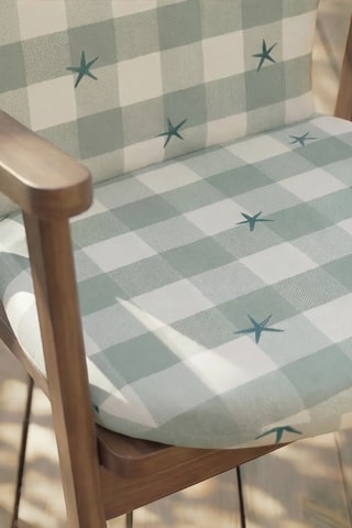 Coussin pour chaise de jardin - Vert clair et blanc - 93 x 47 x 5 cm