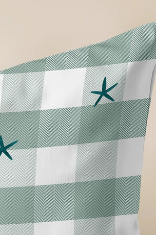 Housse de coussin - Vert clair et blanc - 45 x 45 cm