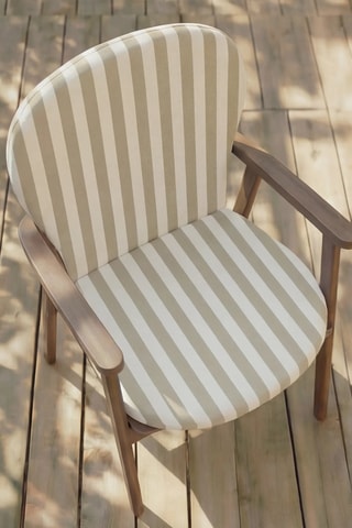 Coussin pour chaise de jardin - Marron clair et blanc - 93 x 47 x 5 cm