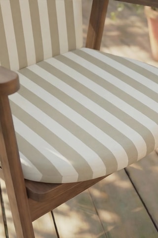 Coussin pour chaise de jardin - Marron clair et blanc - 93 x 47 x 5 cm