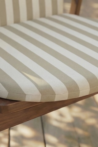 Coussin pour chaise de jardin - Marron clair et blanc - 93 x 47 x 5 cm