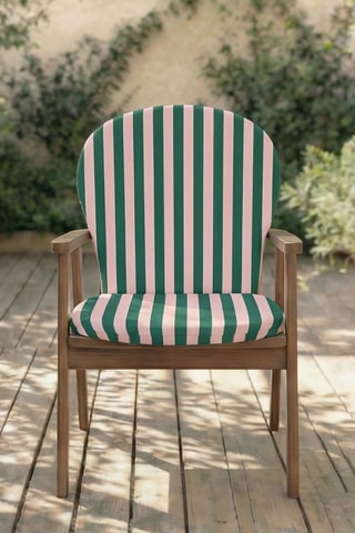 Coussin pour chaise de jardin - Rose et vert - 93 x 47 x 5 cm