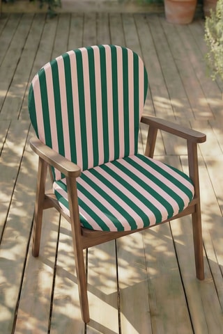 Coussin pour chaise de jardin - Rose et vert - 93 x 47 x 5 cm