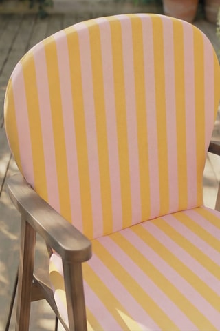Coussin pour chaise de jardin - Jaune et rose - 93 x 47 x 5 cm