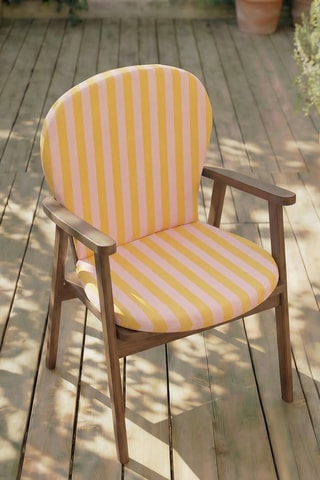 Coussin pour chaise de jardin - Jaune et rose - 93 x 47 x 5 cm