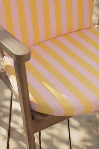 Coussin pour chaise de jardin - Jaune et rose - 93 x 47 x 5 cm