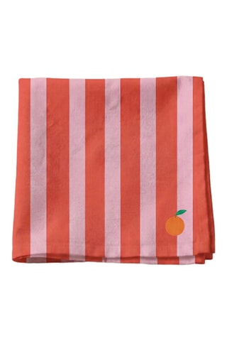 4 serviettes de table - Rose et rouge