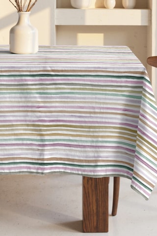 Toalha de mesa - Branco e violeta claro