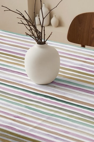 Toalha de mesa - Branco e violeta claro