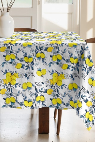 Toalha de mesa - Amarelo e branco