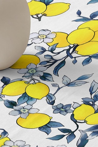 Toalha de mesa - Amarelo e branco