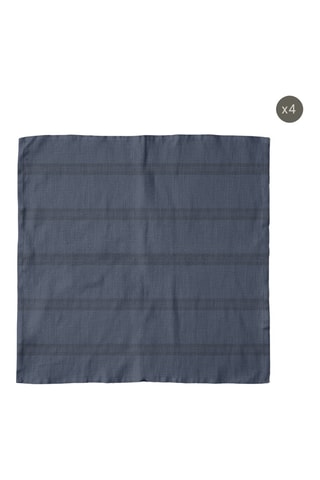 4 serviettes de table - Bleu marine