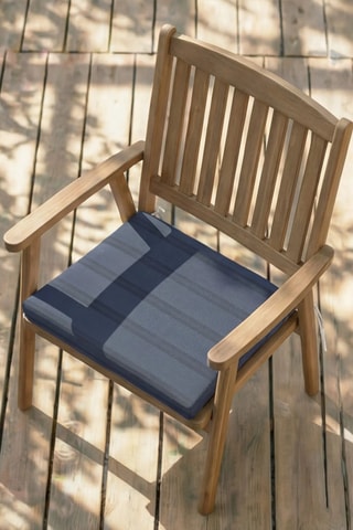 Coussin d’assise pour chaise de jardin - Bleu marine - 40 x 40 x 5 cm