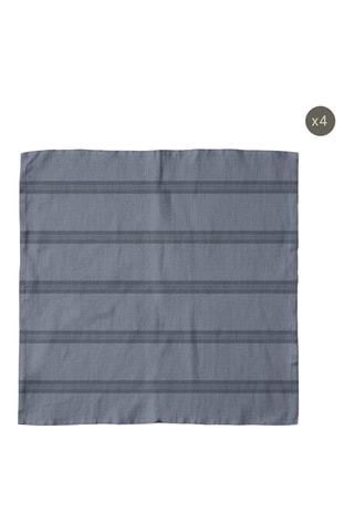 4 serviettes de table - Bleu cobalt