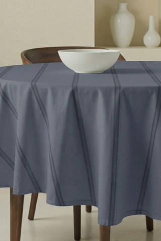 Nappe antitache ronde - Bleu cobalt et anthracite